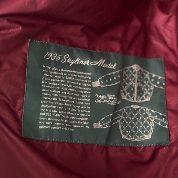 Eddie Bauer Down Vest Skyler red and black - Picture 5 of 8